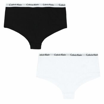 Girls Black & White Knickers (2 Pack)