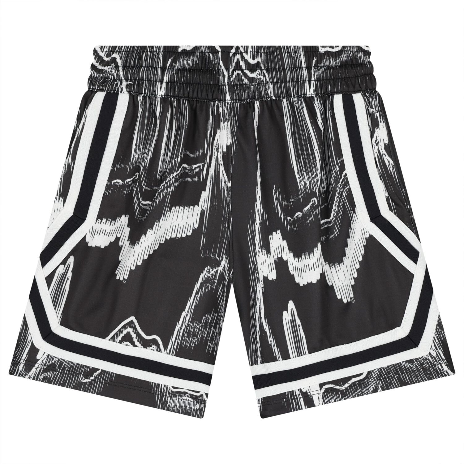 Boys Black & White Logo Dri-FIT Shorts, 1, hi-res