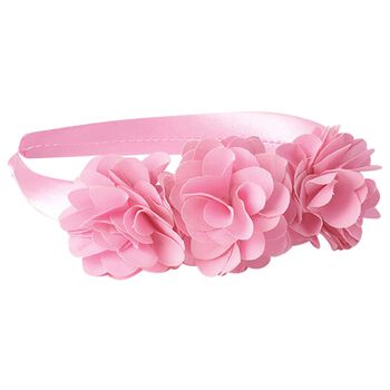 Girls Pink Flower Headband