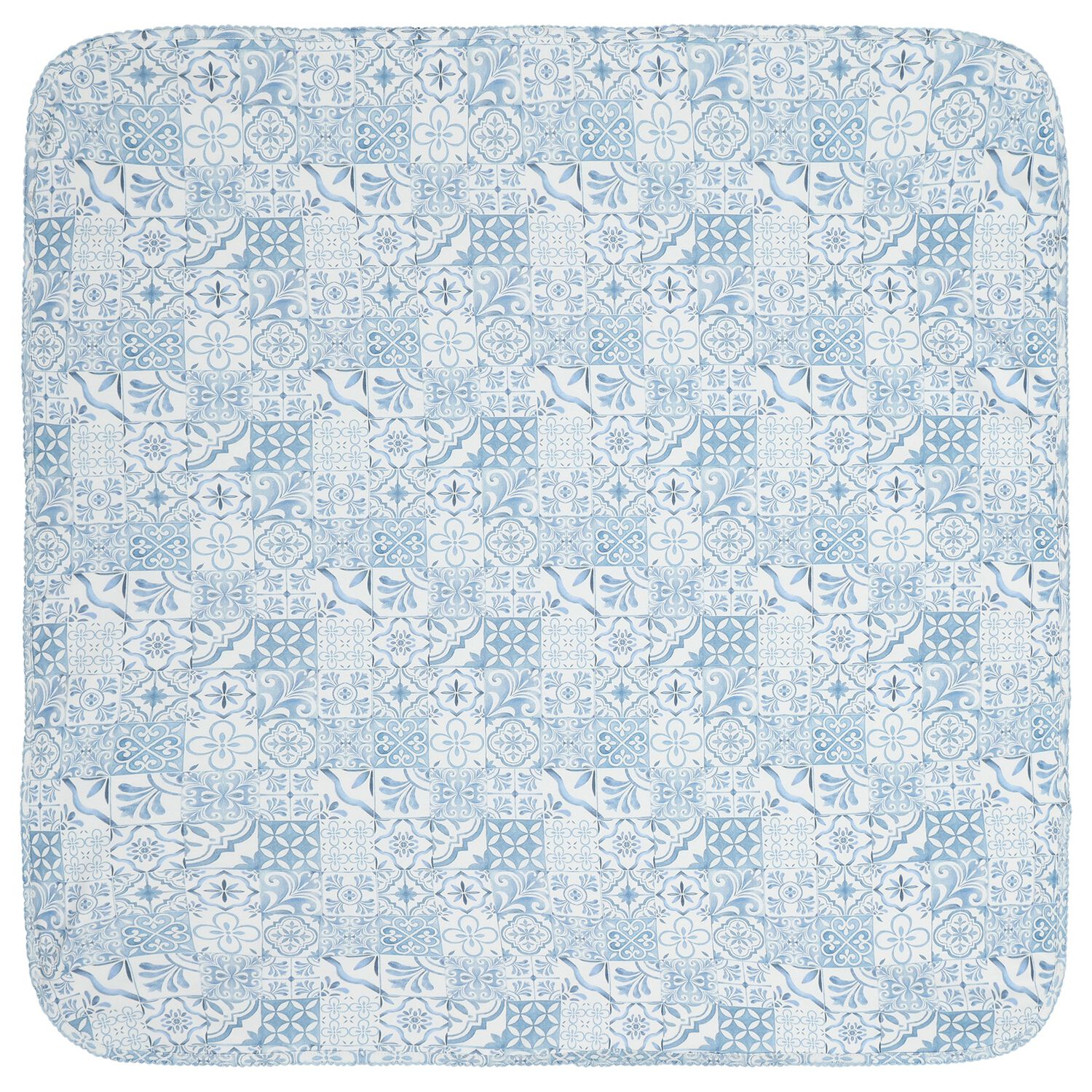 Baby Boys Blue & White Blanket, 1, hi-res