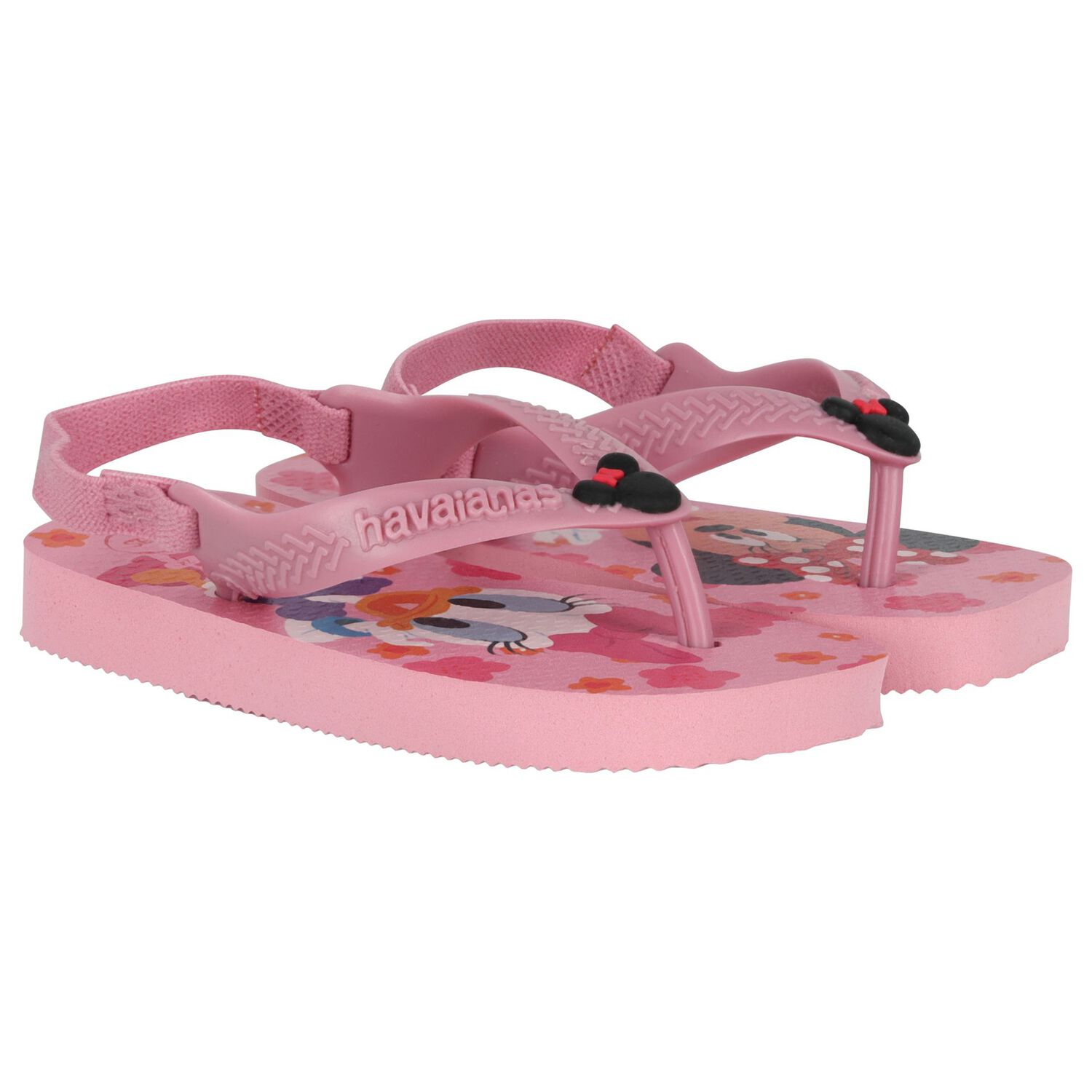 Younger Girls Pink Disney Logo Flip Flops, 6, hi-res