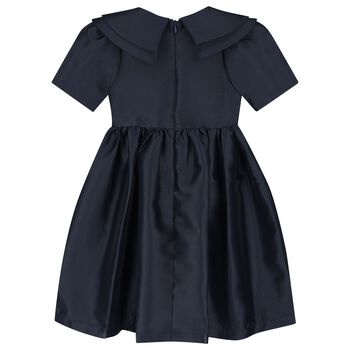 Girls Navy Blue Crystal Dress