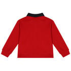 تيشيرت بولو أولاد بشعار تيدى باللون الاحمر, 1, hi-res