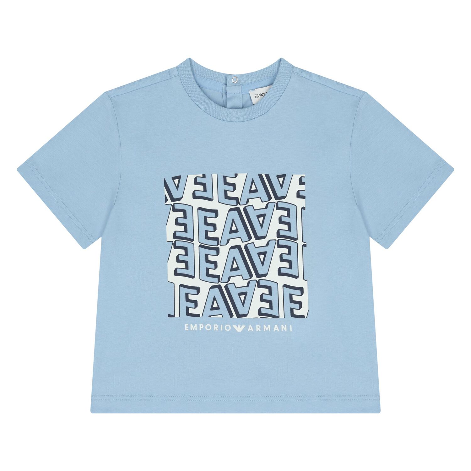 Younger Boys White & Blue T-Shirts ( 2 Pack ), 1, hi-res