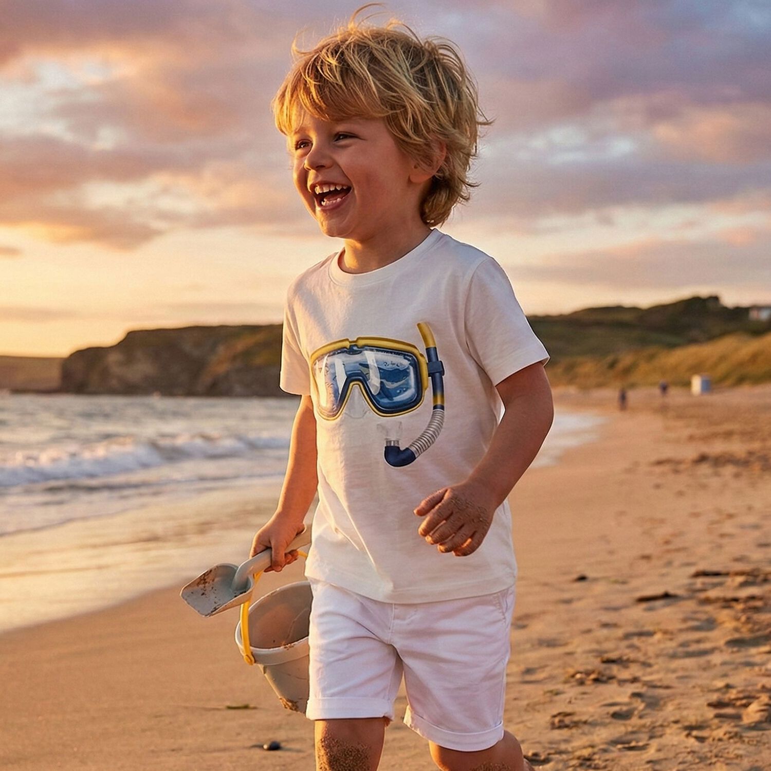 Boys Ivory Goggles T-Shirt, 1, hi-res