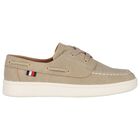 Boys Beige Faux Suede Moccasins, 1, hi-res