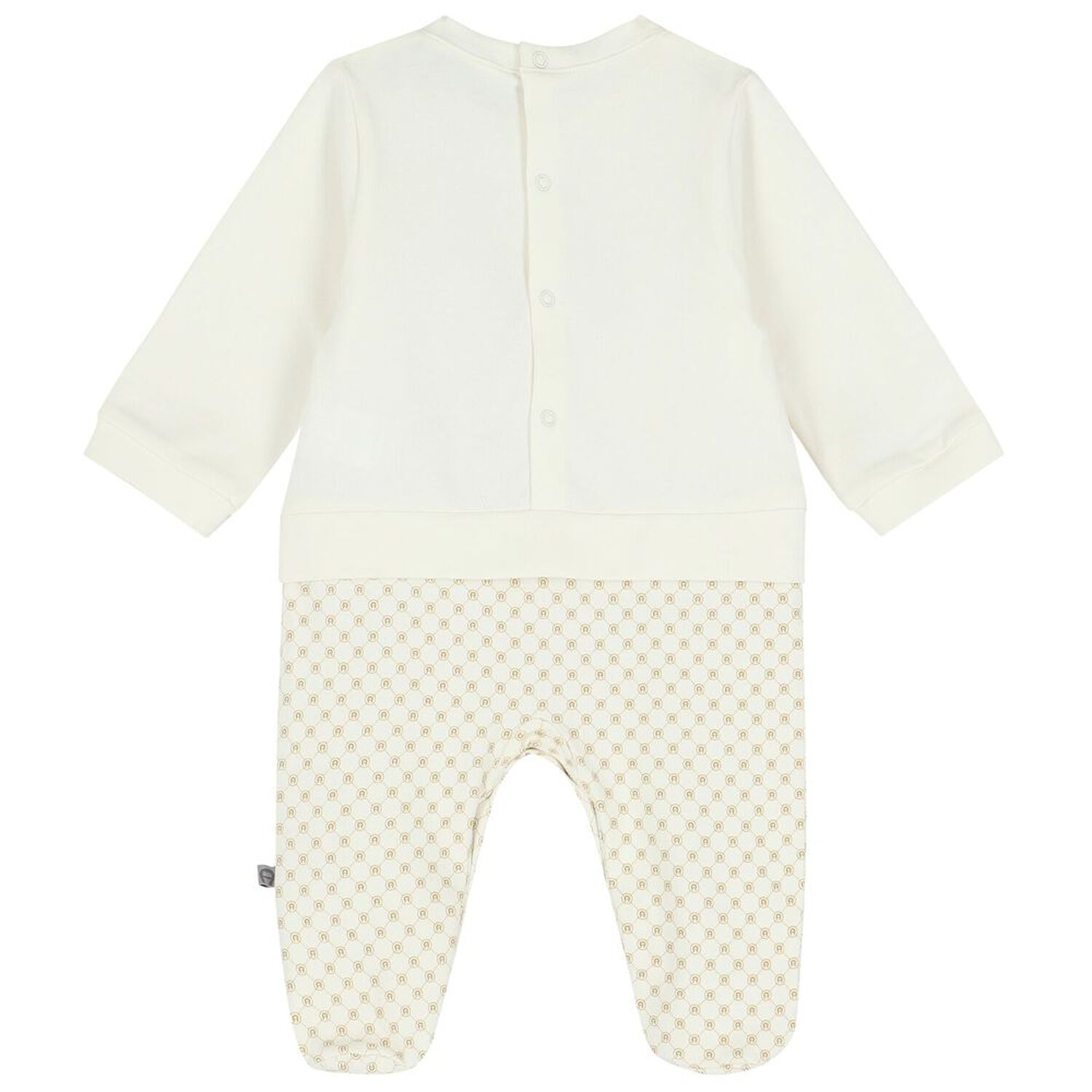 Ivory & Gold Logo Babygrow Set, 1, hi-res image number null