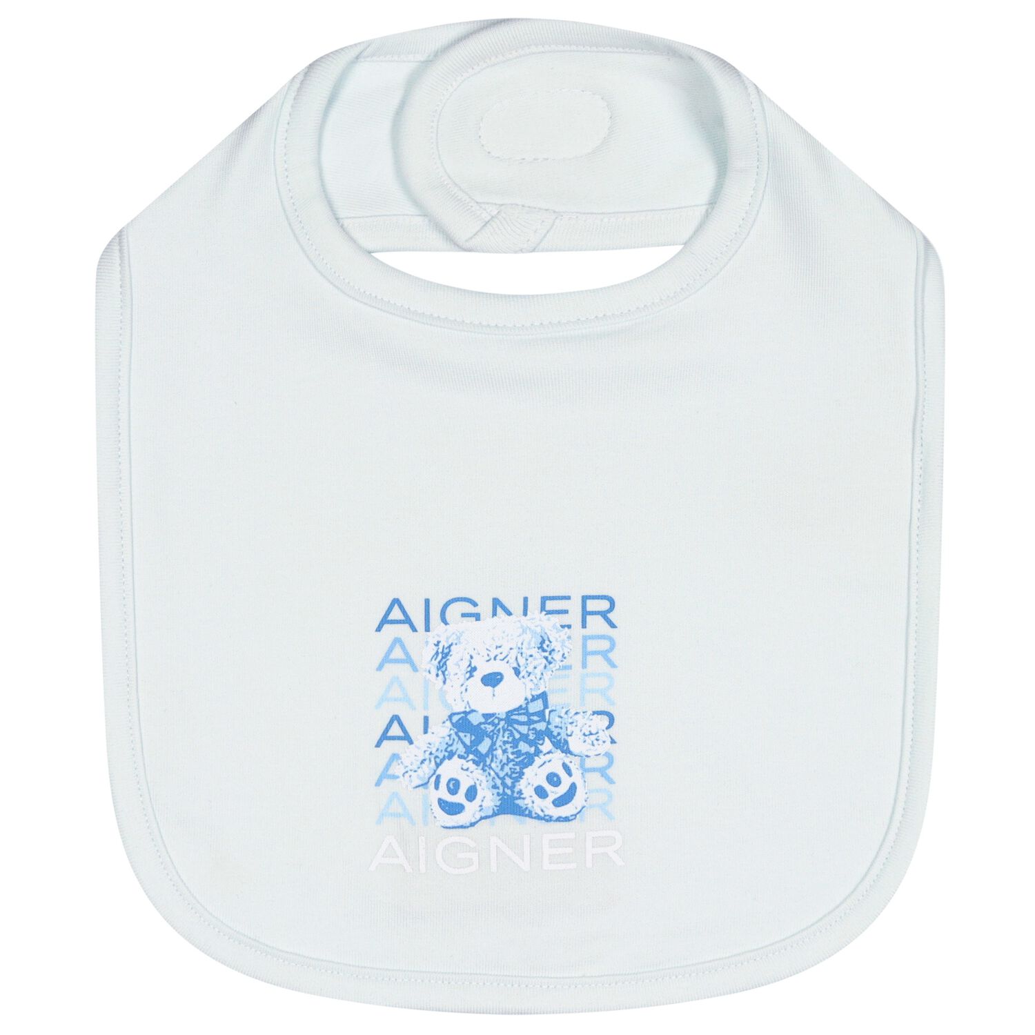 Baby Boys Blue Teddy Bear Logo Bib, 2, hi-res