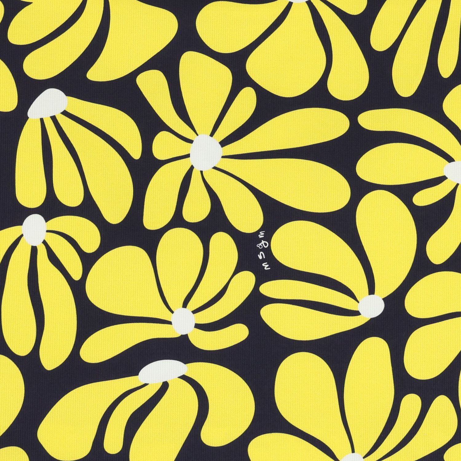 Girls Navy Blue & Yellow Floral Canvas Skirt, 1, hi-res