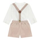 Baby Boys White & Beige Shorts Set, 2, hi-res