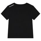 Boys Black Logo T-Shirt, 1, hi-res