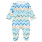 Blue & Yellow Zig Zag Babygrow, 2, hi-res