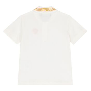 Younger Boys Ivory Medusa Polo Shirt