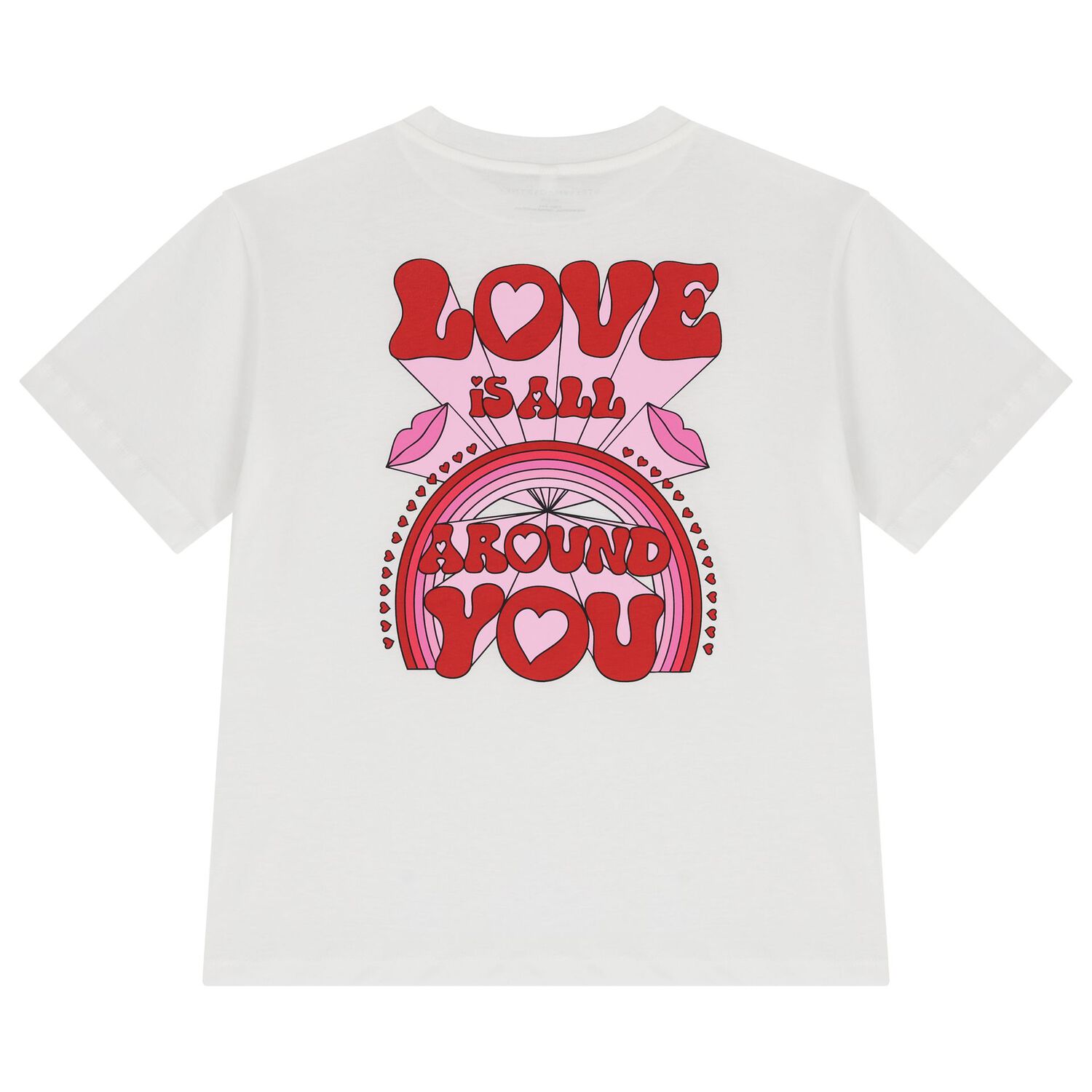 Girls White Logo T-Shirt, 1, hi-res