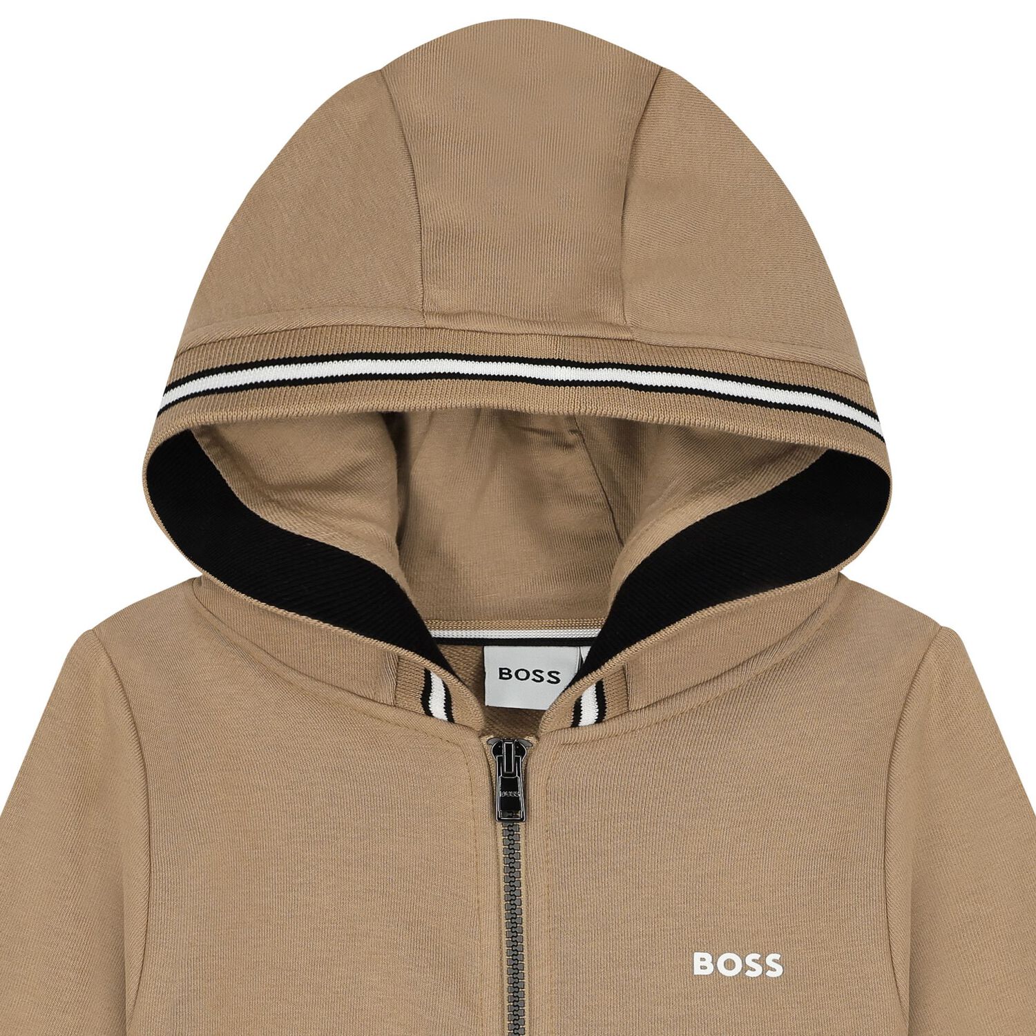 Boys Beige Logo Tracksuit, 2, hi-res image number null