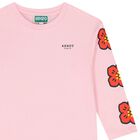 Girls Pink Boke Flower Long Sleeve Top, 2, hi-res