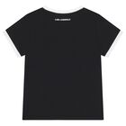 Girls Black & White Logo T-Shirt, 1, hi-res