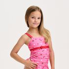 Girls Pink & Red Bow Swimsuit, 1, hi-res