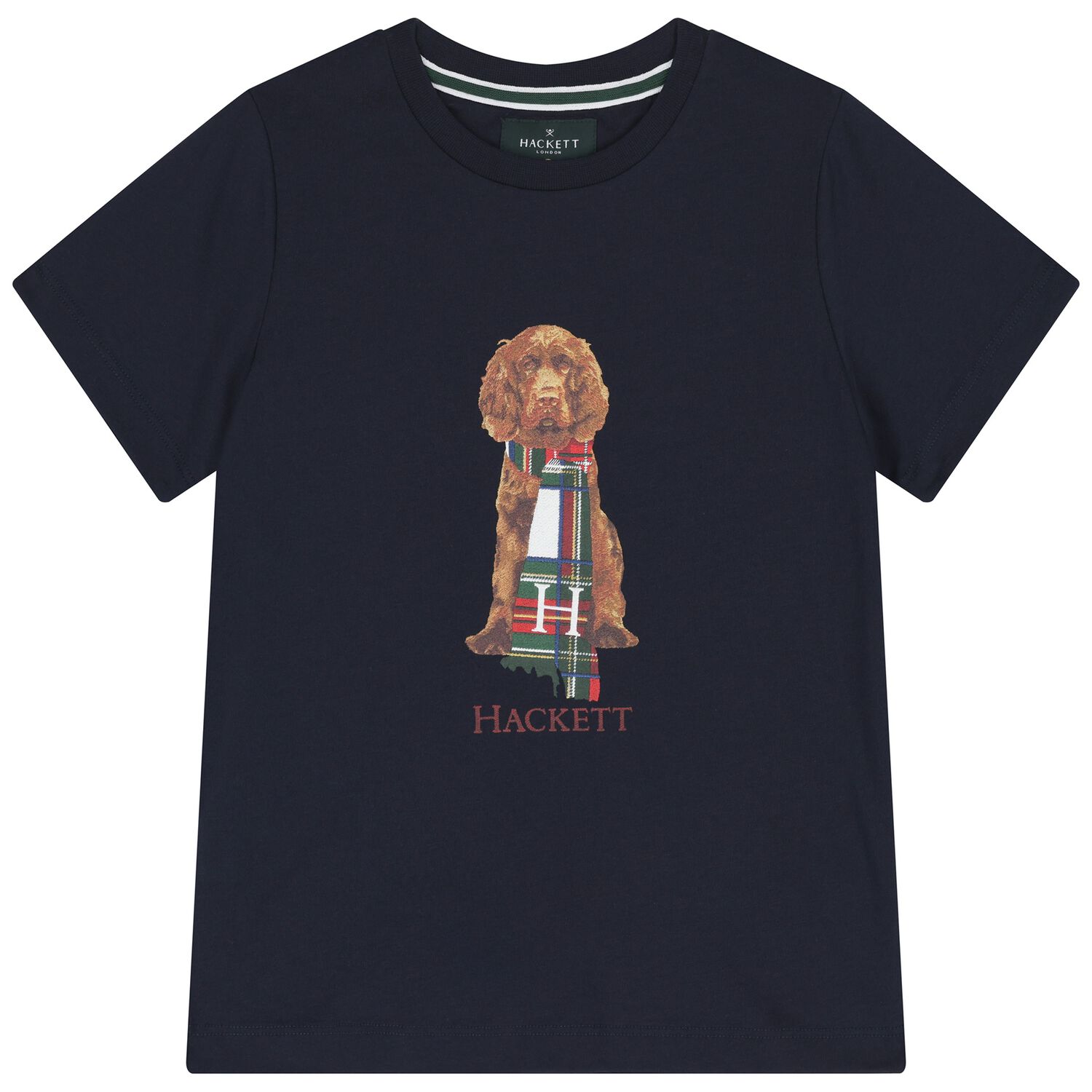 Boys Navy Blue Dog Logo T-Shirt, 2, hi-res