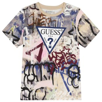 Guess تي شيرت بشعار بيج للأولاد, 3 تي شيرت بشعار بيج للأولاد