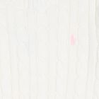 Girls Ivory Logo Cable Knit Jumper, 1, hi-res