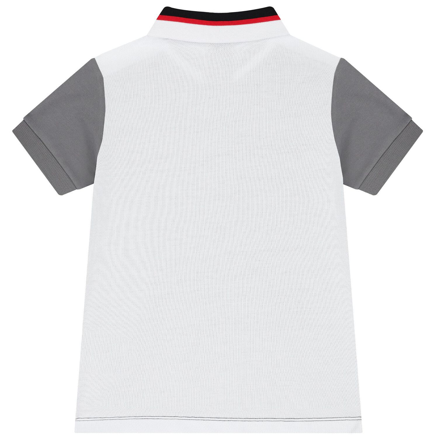 تيشيرت بولو للاولاد بالشعار باللون الابيض والاسود, 3, hi-res image number null