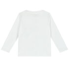 Baby Boys White Teddy Bear Long Sleeve Top, 1, hi-res