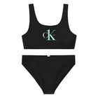 Girls Black Logo Bikini, 1, hi-res