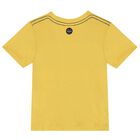 Boys Yellow & Navy Blue Smiley Shorts Set, 1, hi-res