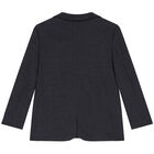 Boys Navy Blue Blazer, 1, hi-res