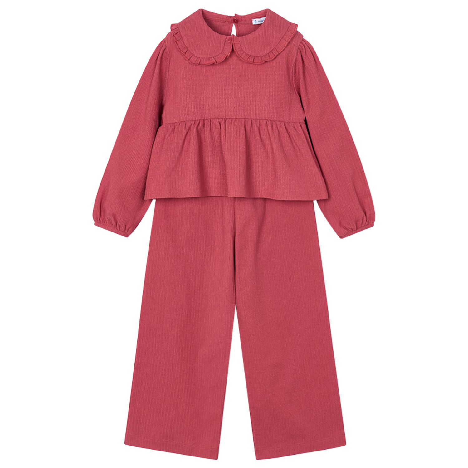 Girls Pink Trousers Set, 1, hi-res