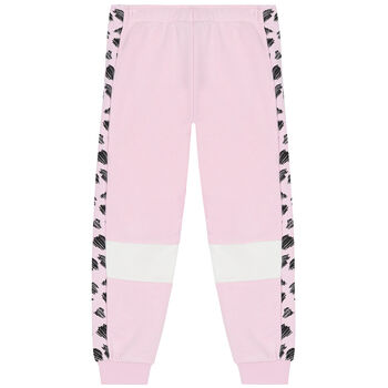 Girls Pink Logo Joggers