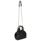 Girls Black Faux Leather Handbag ( 21cm ), 1, hi-res