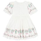 فستان بطبعة الزهور باللون الأبيض للبنات, 1, hi-res