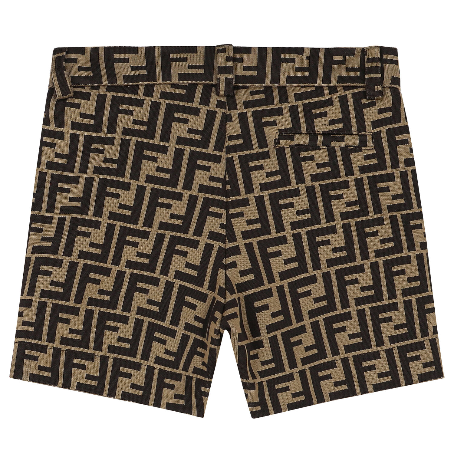 Boys Beige FF Logo Shorts, 1, hi-res image number null