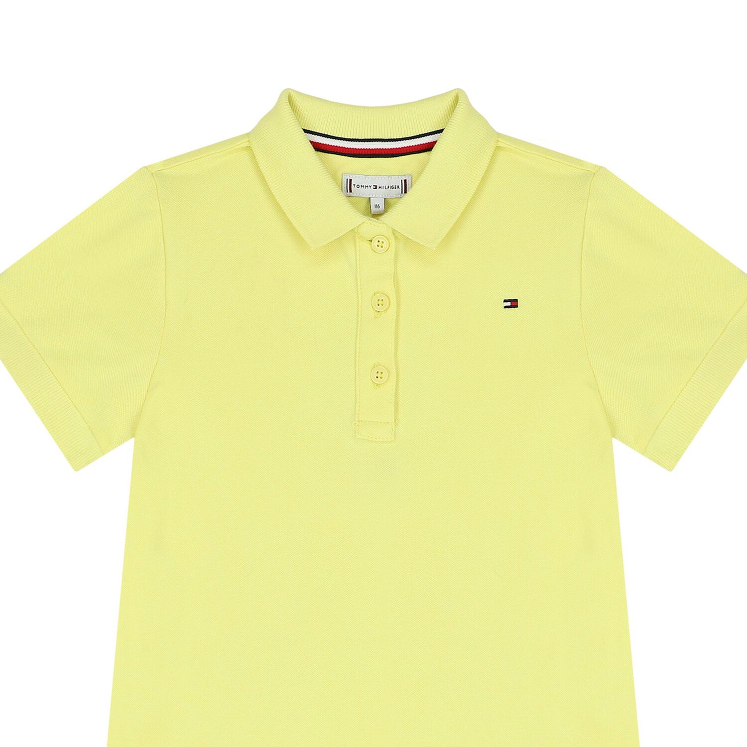 Girls Yellow Logo Polo Dress, 5, hi-res image number null