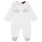Baby Boys White & Navy Blue Logo Babygrow Gift Set, 1, hi-res