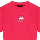 Girls Pink Logo Dress, 2, hi-res