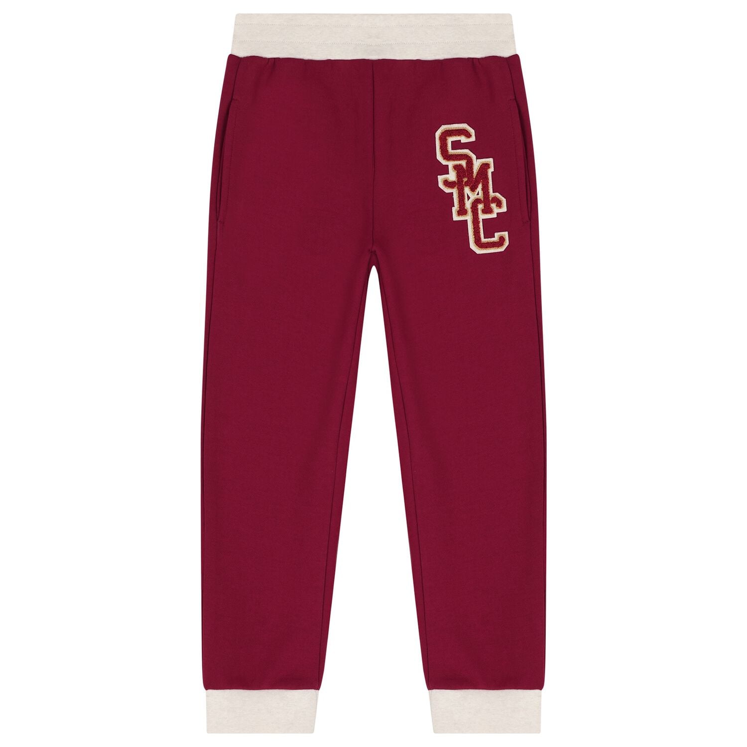 Boys Burgundy Logo Joggers, 1, hi-res