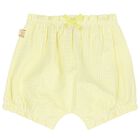 Baby Girls White & Yellow Floral Shorts Set, 1, hi-res