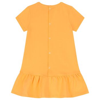 Younger Girls Orange Logo Bag Dress