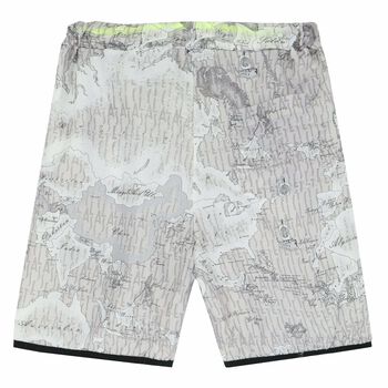 Boys Grey Geo Map Shorts