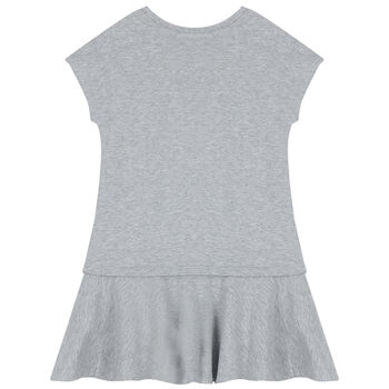 Girls Grey Elephant Logo Dress
