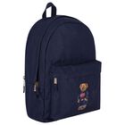 Boys Navy Blue Canvas Polo Bear Backpack ( 44cm ), 2, hi-res