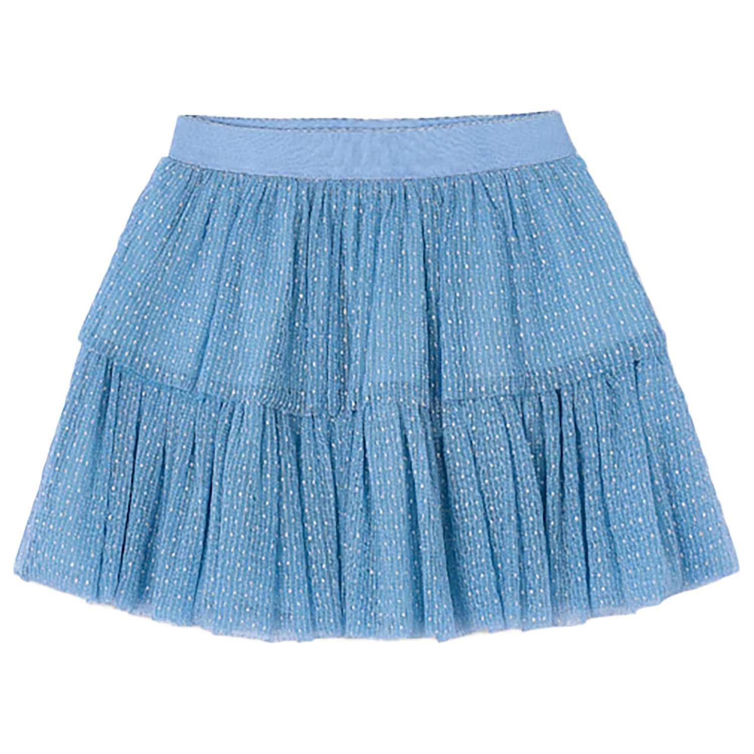 Girls Blue Tulle Skirt, 2, hi-res