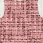 Girls White & Pink Pinafore Dress, 2, hi-res