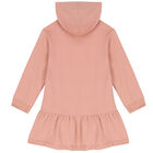 Girls Pink Hooded Dress, 2, hi-res