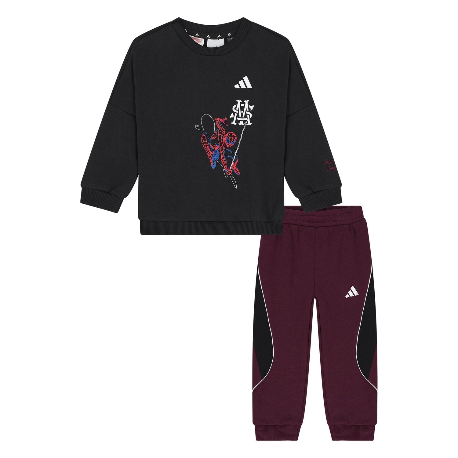 Younger Boys Black & Burgandy Spider-Man Marvel Tracksuit, 1, hi-res