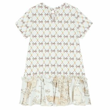 Girls White Logo Dress