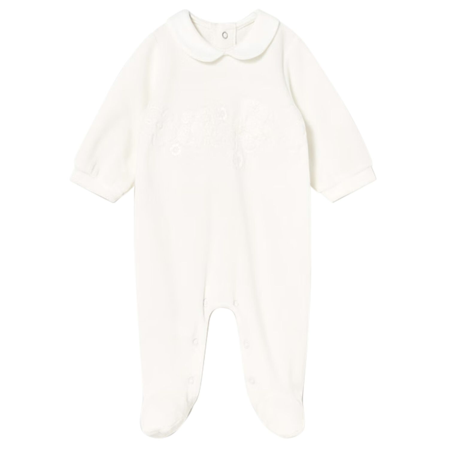 Baby Girls White Flower Babygrow, 2, hi-res image number null
